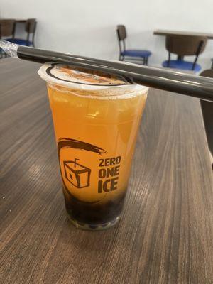 Pineapple tea with boba