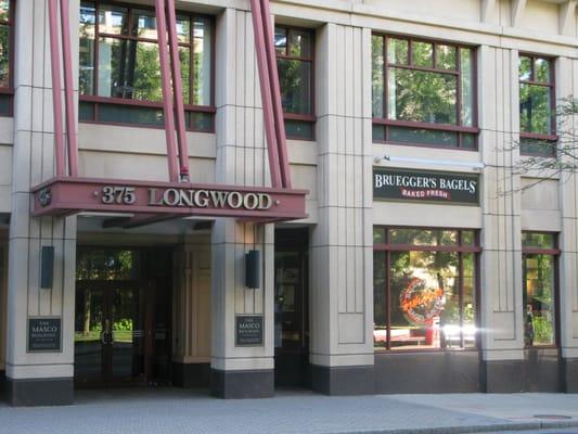 Our pickup station is located in the lobby of 375 Longwood Ave, next to the security desk.