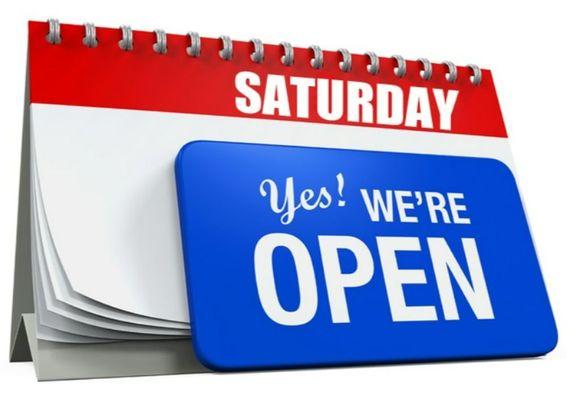 Now open Saturdays with new shop hours. Monday-Saturday 830am-530pm. #CertifiedMechanic