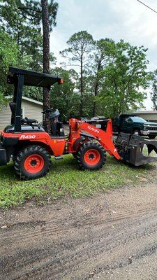 Our Kubota we use and it's low impact on your grass