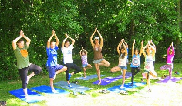 Morning Yoga and Tai Chi with our little equestrians