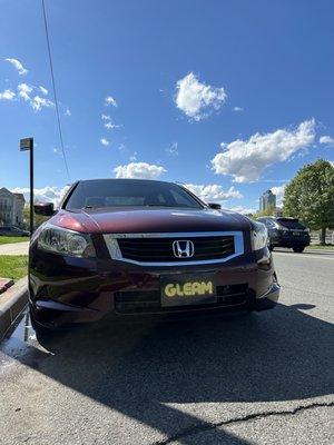 Wash & Wax Honda Accord.