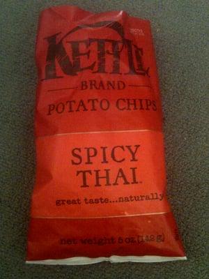 Wolf's Liquor sells the Kettle Band potato chips and the hard to find SPICY THAI flavor too!