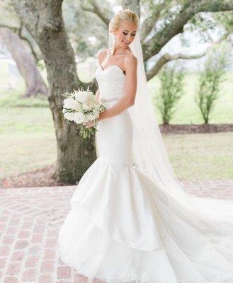 Bliss Bridal also has a beautiful selection of bridal accessories, including veils, jewelry, belts, and more.