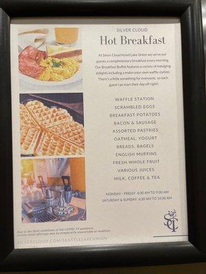 Complimentary breakfast