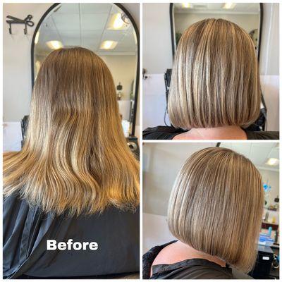 Baby light highlight with beige blonde tone