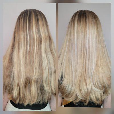 More blonde and more blended balyage by Cheri