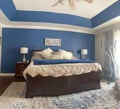 Beautiful blue and grey w/ white trim