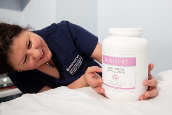 Our massage therapists love Biotone