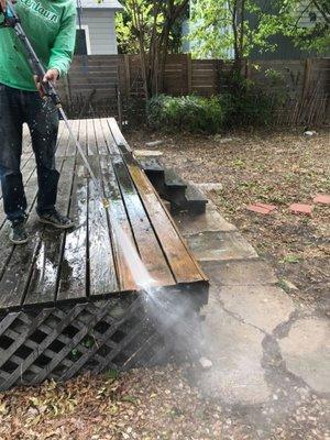 Pressure washing makes decks and walkways like new!