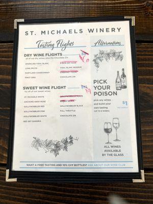 St. Michael's Winery summer menu