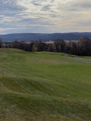 View from the restaurant deck. Hole 1.