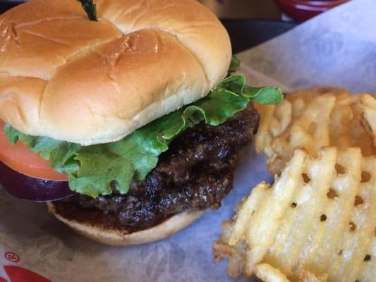 Fresh burger & hot fries! :)