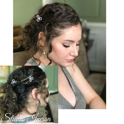 Prom/wedding makeup and hair