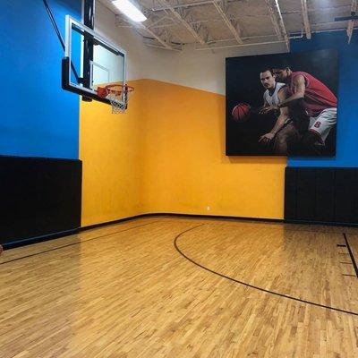 Indoor basketball courts.