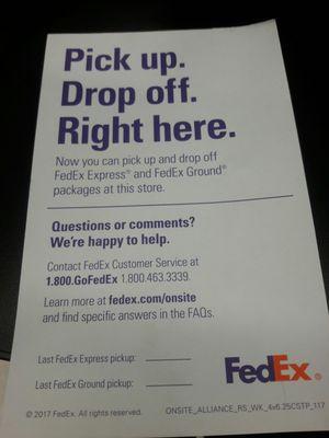 Fed Ex and Western Union Services.