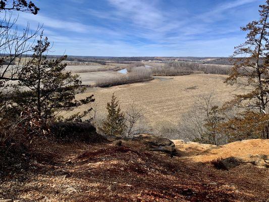 Scenic overlook from atop of Frenchman's Bluff Trail