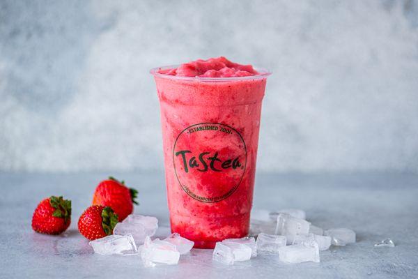 Strawberry Sensation: Creamy strawberry smoothie with strawberry bits