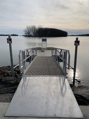 Ramp to kayak launch