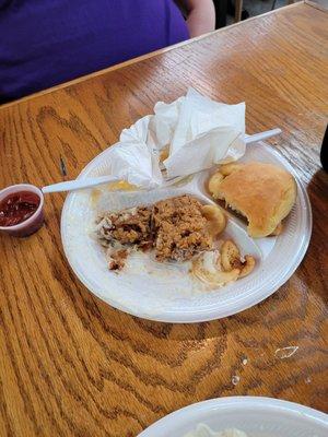 The chicken fried steak after my son ate all that he could.