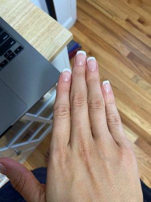 Gel french manicure