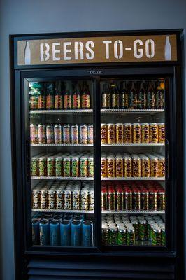 Beers are available to go.