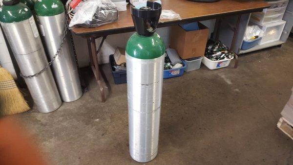 oxygen tank.