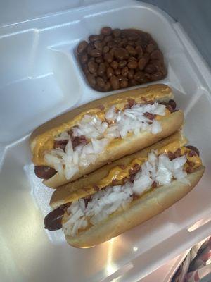 10 dollar deal 2 hot dogs 1 drink an 1 side