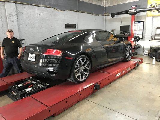 Audi R8 repaired at Advanced Diagnostics Doral location