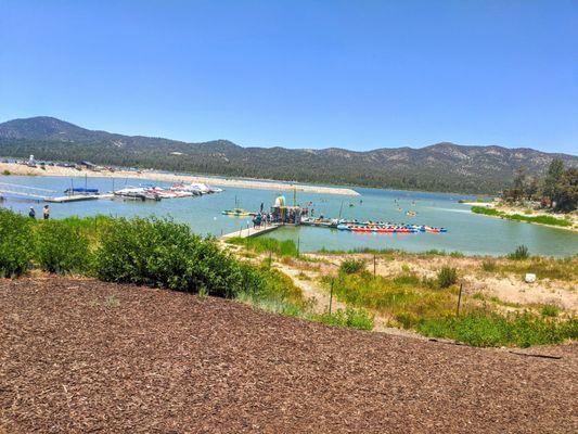 Entrance to kayak rentals Pier