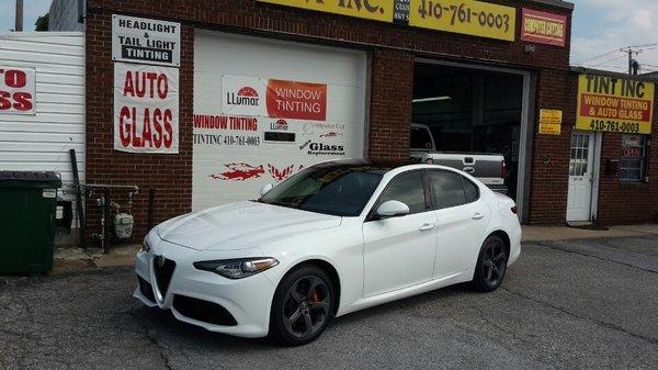 17 Alfaromeo giulia with LLUMAR ATC 30%