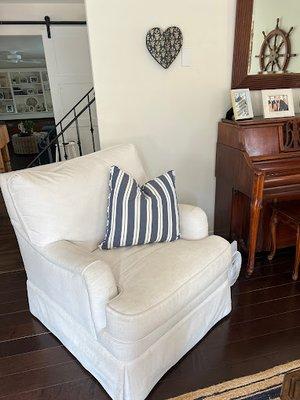 Customer loving their new slipcover work!