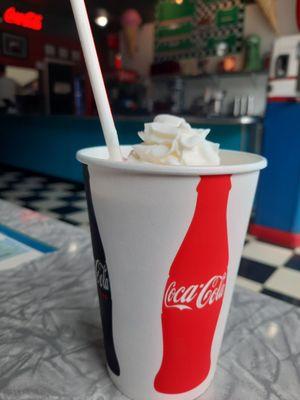 16oz vanilla malt shake ($8) Yum!!!