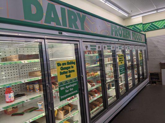 Dairy and frozen food