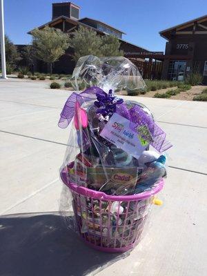 Raffle basket for the Spring Fling Barn Dance tomorrow night!