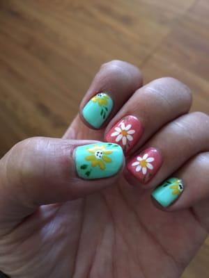 Spring nails done by Cindy.