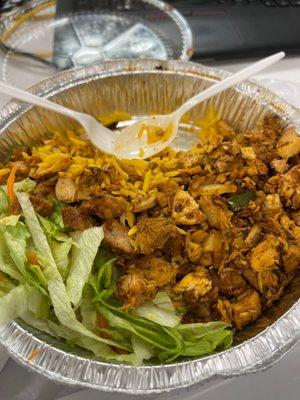 Halal Chicken Over Rice Platter