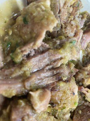 Pork with verde sauce