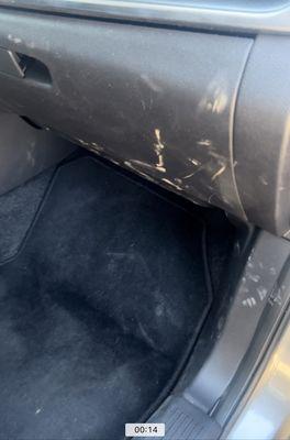 Car received with dirt, dust, dried mud everywhere.