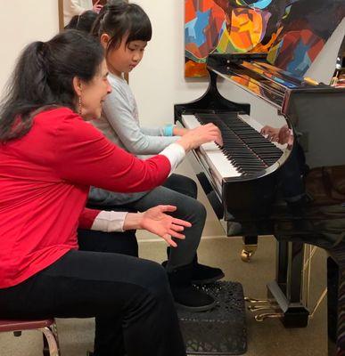 All piano students study on grand pianos with highly qualified nurturing professional musicians and educators.