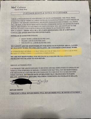 This guy Sam charged me $50/day for my vehicle there waiting to get an estimate ($200) Again no services rendered.