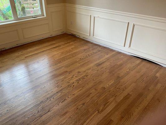 Refinished flooring