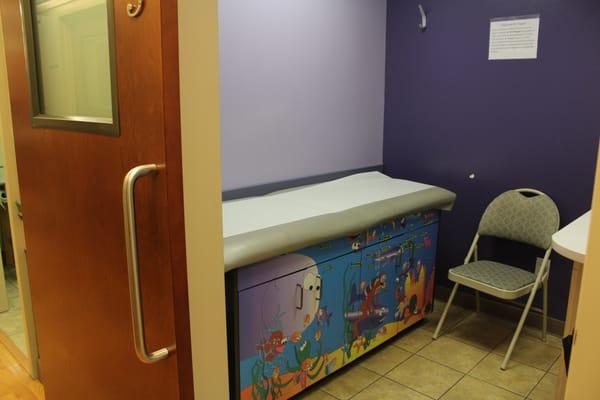 Colorful fun exam rooms