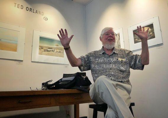 Ted Orland during his talk at the gallery