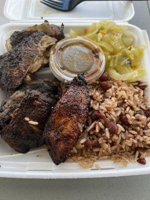 Lunch portion, Jerk Chicken