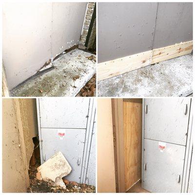 Our guys are equipped for any job! This homes electrical closet had very bad dry rot, but was fixed in a moments notice.