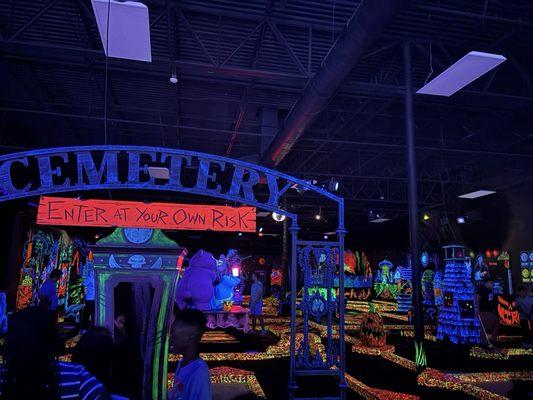 Monster mini golf entrance