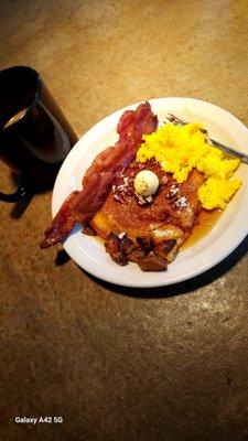 Sweet potato pancakes breakfast.