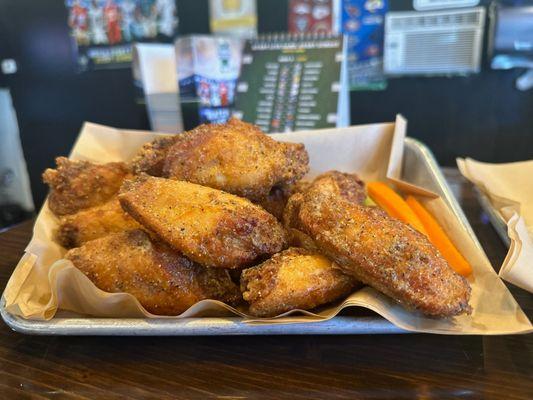 More lemon pepper wings extra crispy