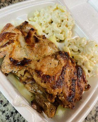 BBQ Chicken Plate (No Rice; sub all Mac Salad)